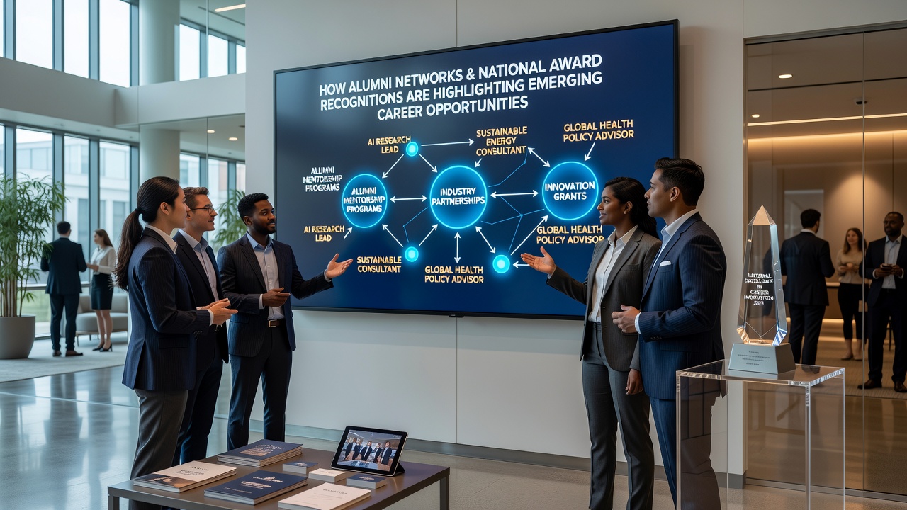 Group of Salesforce developers reviewing award-winning project case studies